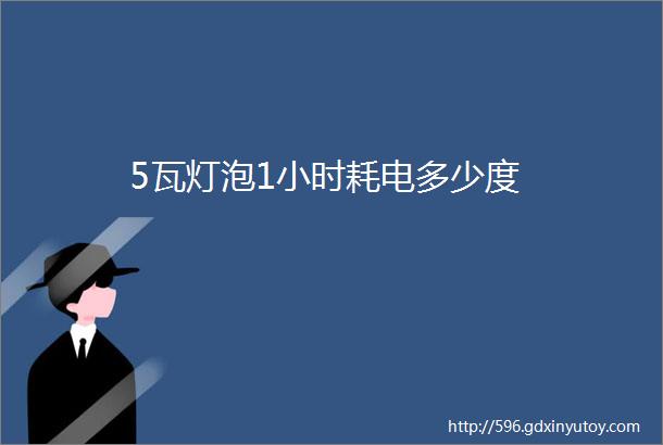 5瓦灯泡1小时耗电多少度